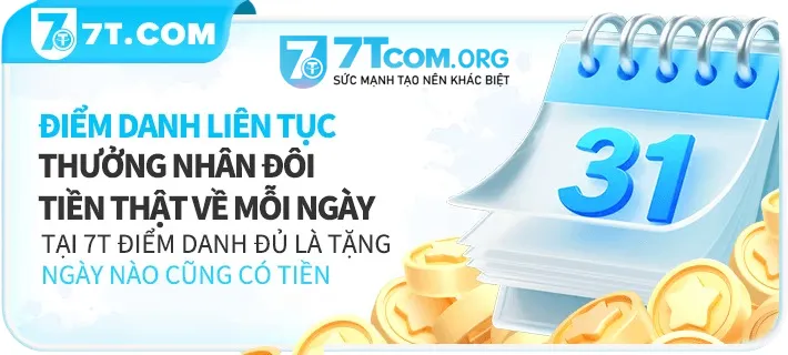 7tcom điểm danh mỗi ngày nhận thưởng